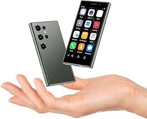 Mini Smartphone for kids 3.0" HD Touch Screen World's Smallest 4G Mobile Phone,Dual SIM, Android Compact Small Mobile Phones for Student Pocket 2GB+16GB, Face ID,WIFI (Field Green)<br>