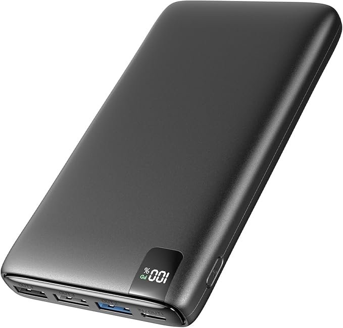 Paloceru Portable Charger Power Bank: 22.5W Fast Charging Power Bank - 26800mAh USB C Battery Bank with LED Display - PD QC 3.0 External Battery Pack with 4 Outputs for iphone Galaxy Tablet<br>