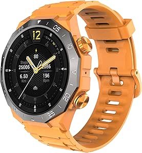 Smart Watch for Men, Smart Watches Compatible Android iOS Phone, with Bluetooth Voice Call Smartwatch with Heart Rate SpO2 Pressure Sleep Monitor, IP68 Waterproof Fitness Watch Orange<br>
