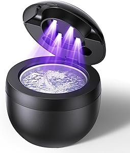 Ultrasonic Retainer Cleaner, Opilea 45kHz Retainer Cleaner Machine, 4 Modes Ultrasonic Cleaner for Dentures, Nightguards, Sport Mouth Guards, Braces, Toothbrush Heads, Jewelry<br>