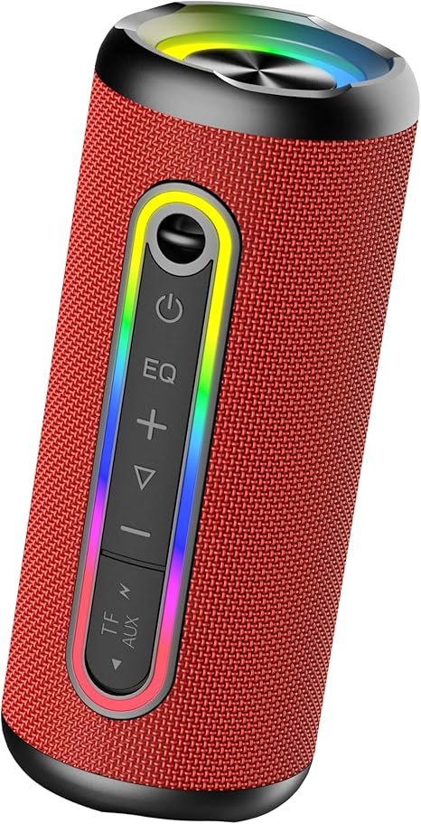 TIMU Bluetooth Lautsprecher mit Licht, Bluetooth 5.4 Musikbox<br>