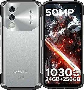 DOOGEE Blade10 Power Rugged Smartphone Unlocked,24GB+256GB/2TB, 10300mAh Rugged Phone, 6.6''HD+90Hz Android 14 Cell Phone, 50MP Camera, 3 Card Slots/Face Unlock/Fingerprint/NFC/Wi-Fi6E/IP69K<br>